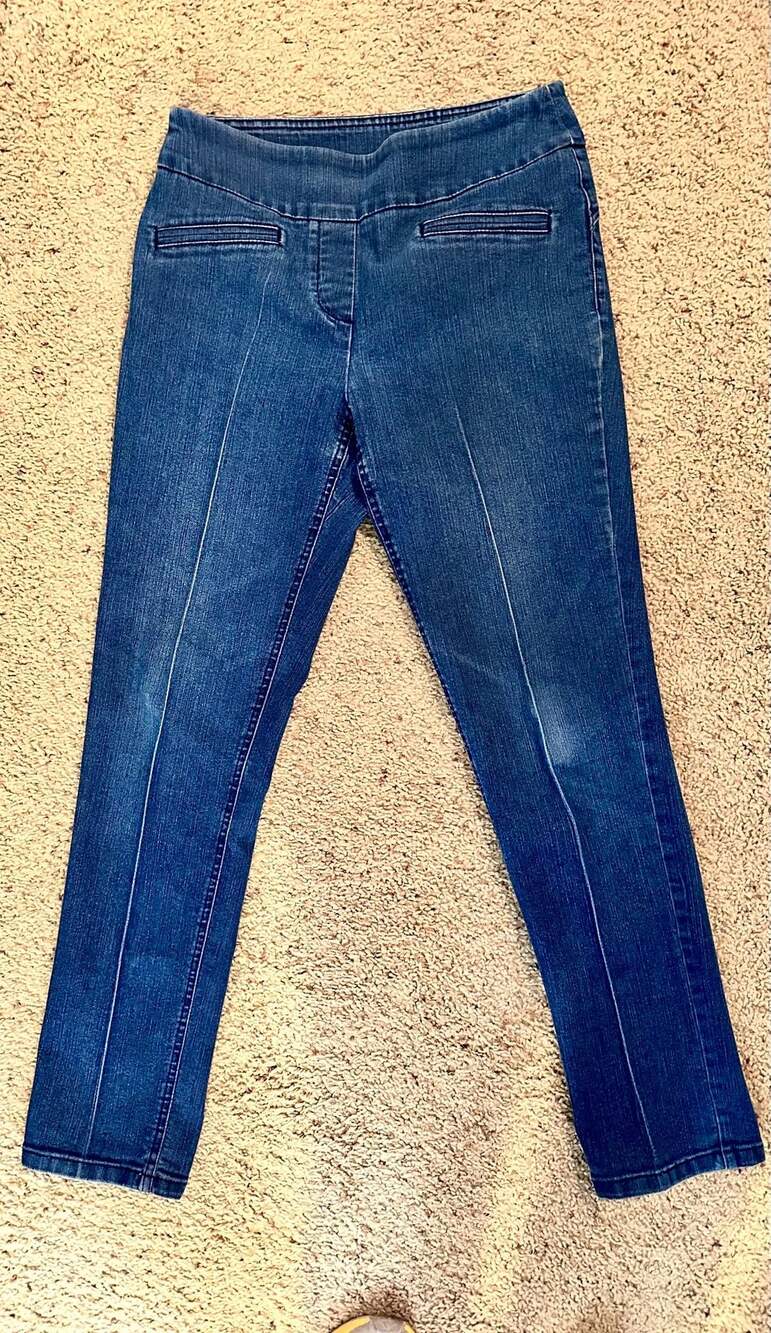 Westbound Women's 6 Regular Pull-On High Rise Straight Leg Blue Denim Jeggings
